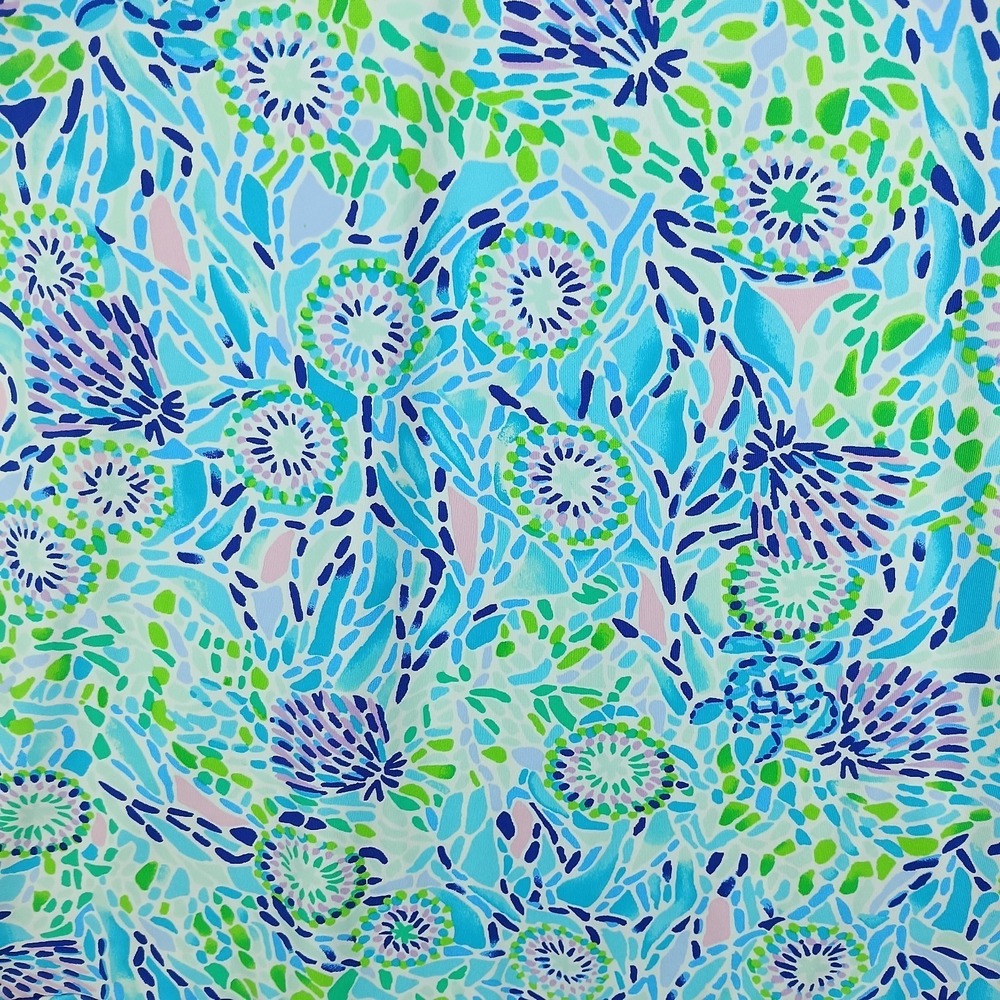 Lilly Pulitzer Dress Women Small Blue Green Nadine Chilly Lilly Beachy Tropical - Picture 8 of 11